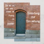 Einladungskarte zur Einweihung Kaart (Voorkant / Achterkant)