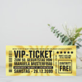 Einladungskarten 50. Geburtstag VIP Einladung Kaart (Staand voorkant)