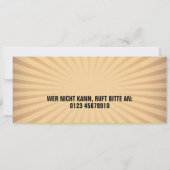 Einladungskarten Geburtstag Party Veranstaltung Kaart (Achterkant)