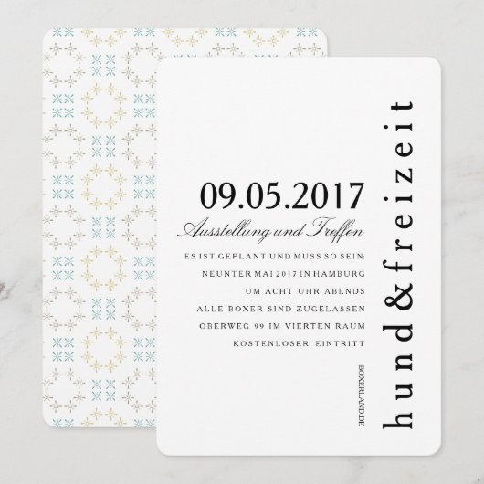 Einladungskarten puristisch kaart (Voorkant / Achterkant)