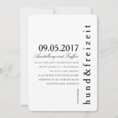 Einladungskarten puristisch kaart (Voorkant)