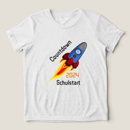 Einschulung - Countdown Schulstart 2026 - Rakete | Tri-Blend Shirt (Design voorkant)