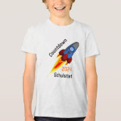 Einschulung - Countdown Schulstart 2026 - Rakete | Tri-Blend Shirt (Voorkant)