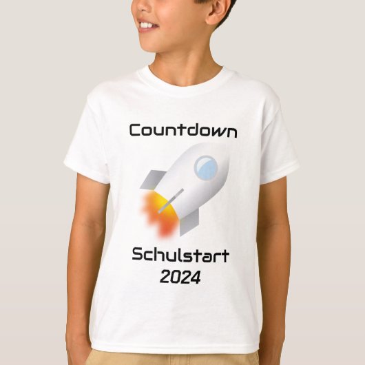 Einschulung - Countdown Schulstart - Rakete 2 | T-shirt (Voorkant)