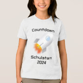 Einschulung - Countdown Schulstart - Rakete 2 | Tri-Blend Shirt (Voorkant)