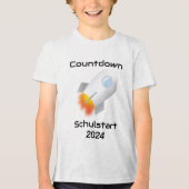 Einschulung - Countdown Schulstart - Rakete 2 | Tri-Blend Shirt (Voorkant)