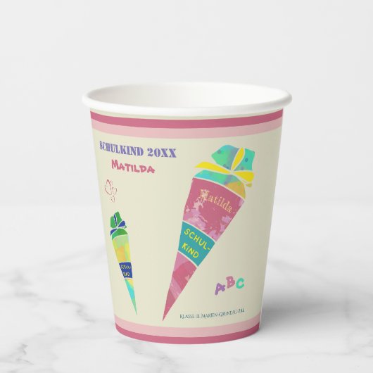 Einschulung Feier Schulkind Einschulungsfeier 2024 Papieren Bekers (Achterkant)