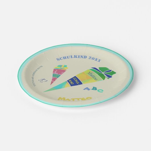 Einschulung Feier Schulkind Einschulungsfeier 2024 Papieren Bordje (Gekanteld)