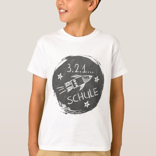 Einschulung - Schulanfang - Rakete auf Tafel | T-shirt (Voorkant)