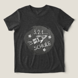 Einschulung - Schulanfang - Rakete auf Tafel | Tri-Blend Shirt
