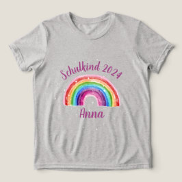 Einschulung Schulkind 2026 - Sternchen Regenbogen Tri-Blend Shirt