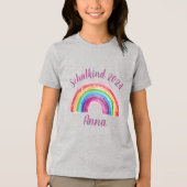 Einschulung Schulkind 2026 - Sternchen Regenbogen Tri-Blend Shirt (Voorkant)
