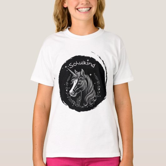 Einschulung - Schulkind - Einhorn mit Sternchen | T-shirt (Voorkant)