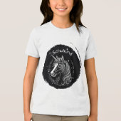 Einschulung - Schulkind - Einhorn mit Sternchen | Tri-Blend Shirt (Voorkant)