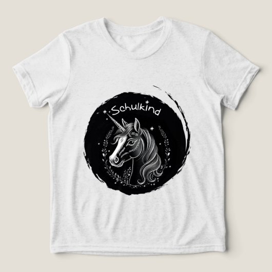 Einschulung - Schulkind - Einhorn mit Sternchen | Tri-Blend Shirt (Design voorkant)