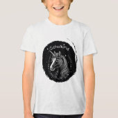 Einschulung - Schulkind - Einhorn mit Sternchen | Tri-Blend Shirt (Voorkant)