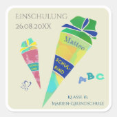Einschulung Schulkind Inhalt Schultüte Sticker (Voorkant)