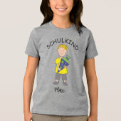 Einschulung Schulkind - Junge mit Schultüte 1 | Tri-Blend Shirt (Voorkant)