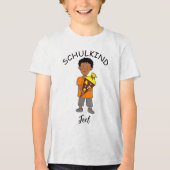 Einschulung Schulkind - Junge mit Schultüte 2 | Tri-Blend Shirt (Voorkant)