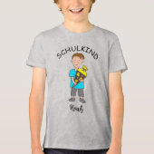 Einschulung Schulkind - Junge mit Schultüte 3 | Tri-Blend Shirt (Voorkant)