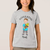Einschulung Schulkind - Junge mit Schultüte 3 | Tri-Blend Shirt (Voorkant)