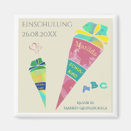 Einschulung Schulkind Schultüte Deko Magnet