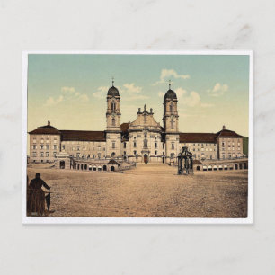 Einsiedeln, klooster, Lucerne Lake, Zwitserland v Briefkaart
