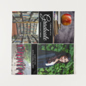 Einsteigerfoto-collage afgestudeerde middelbare sc wandkleed (Voorkant (horizontaal))