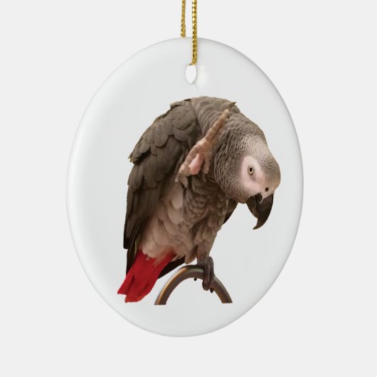 Einstein African Gray Parrot Waving Keramisch Ornament (Rechts)