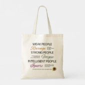 Einstein Forgive Ignore Minimalist Growth Quote Tote Bag (Achterkant)