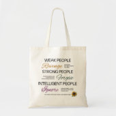 Einstein Forgive Ignore Minimalist Growth Quote Tote Bag (Voorkant)