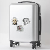 Einstein Geniaal & Grappige Kat Sticker  (Koffer)