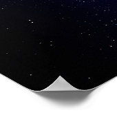 einstein mathematica - formule op nachtsterren pos poster (Hoek)