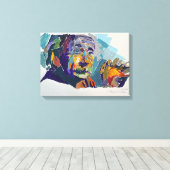 Einstein Painted by Mark Elsen Canvas Afdruk (Insitu (Houten vloer))
