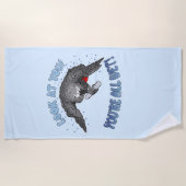 Einstein Parrot Je bent helemaal nat! Beach Towel Strandlaken (Voorkant)