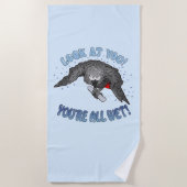 Einstein Parrot Je bent helemaal nat! Beach Towel Strandlaken (Voorkant)