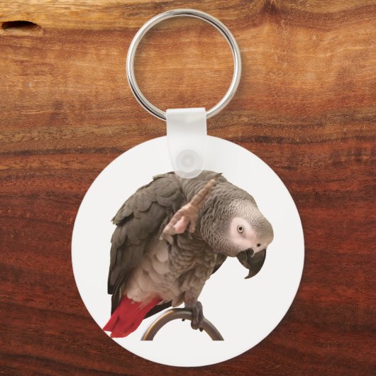 Einstein Parrot Waving Sleutelhanger (Voorkant)