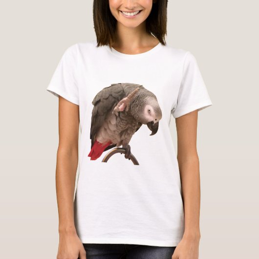 Einstein Parrot Waving T-shirt (Voorkant)