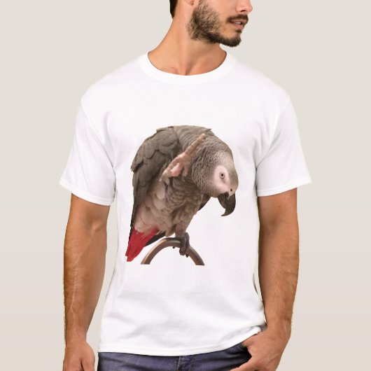 Einstein Parrot Waving T-shirt (Voorkant)