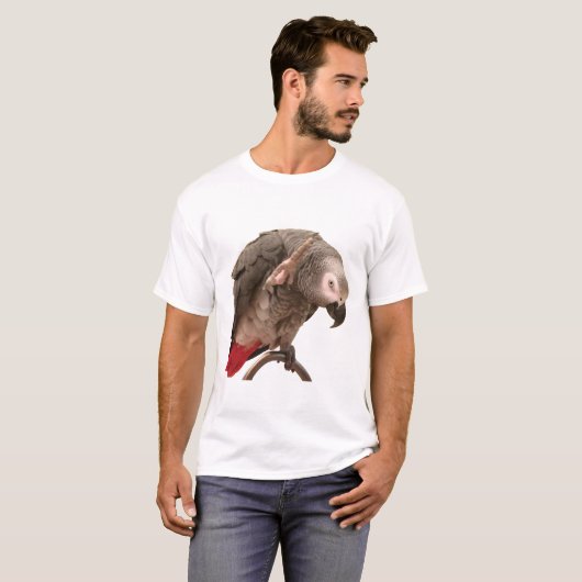 Einstein Parrot Waving T-shirt (Voorkant volledig)