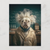 Einstein Pup in Lab Coat Briefkaart (Voorkant)