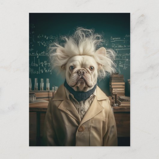 Einstein Pup in Lab Coat Briefkaart (Voorkant)