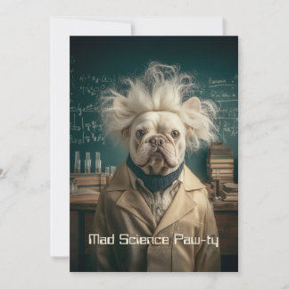 Einstein Pup in Lab Coat Kaart