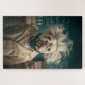 Einstein Pup in Lab Coat Legpuzzel (Horizontaal)