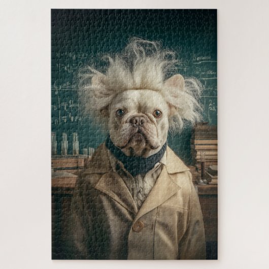 Einstein Pup in Lab Coat Legpuzzel (Verticaal)
