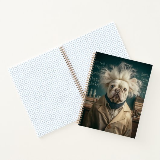 Einstein Pup in Lab Coat Notitieboek (Binnen)