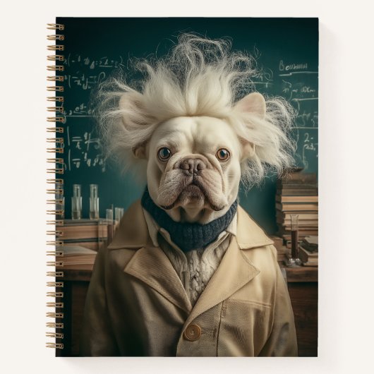 Einstein Pup in Lab Coat Notitieboek (Voorkant)