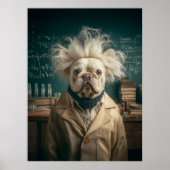 Einstein Pup in Lab Coat Poster (Voorkant)