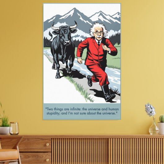 Einstein quote poster canvas print (Insitu (Woonkamer))