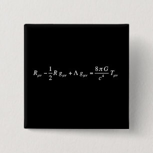 Einstein-veldvergelijking van de algemene relativi vierkante button 5,1 cm